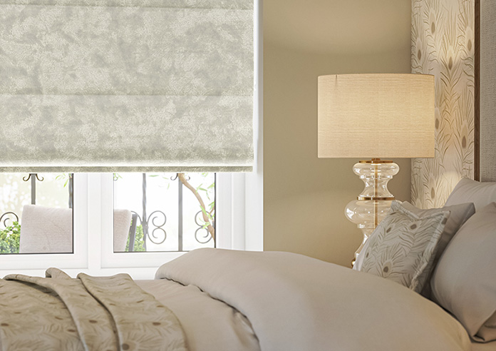 Crushed Velvet, Ivory - Roman Blind - Image 5